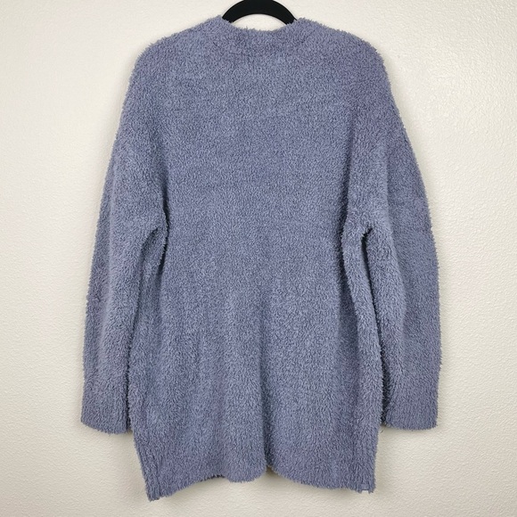 Barefoot Dreams Women’s Medium Cozy Chic Knit Open Front Cardigan Sweater Purple - Picture 14 of 16